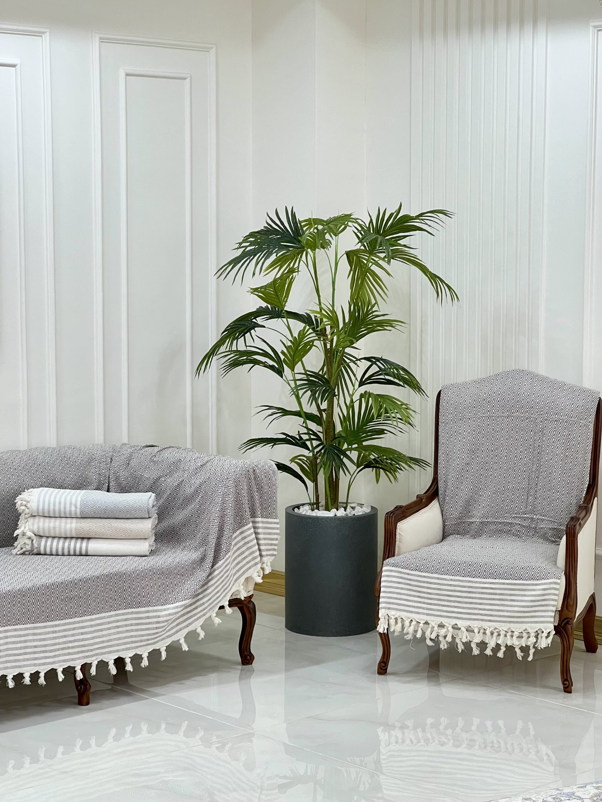 شال مبل نخی ترک طرح لوزی