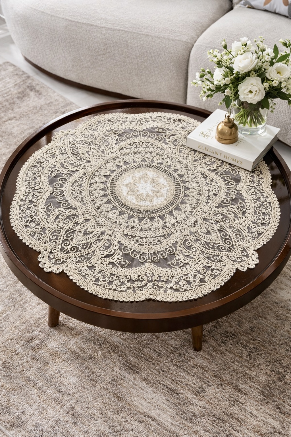 سرویس 3 تیکه گرد طرح فلورانس