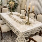 رومیزی غذاخوری طرح مجلل کویین