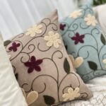 کاور کوسن پانچ دوزی طرح برگ