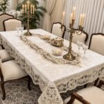رومیزی غذاخوری مجلل طرح ورساچ
