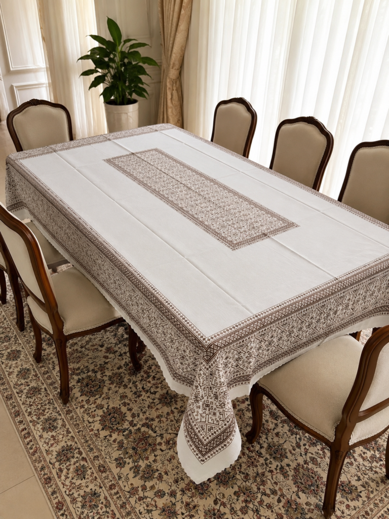 رومیزی غذاخوری اتنیک ترک سایز 220*150 سانت