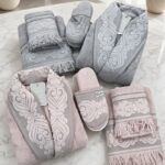 سرویس حوله دوقلو 12 تیکه طرح رئال