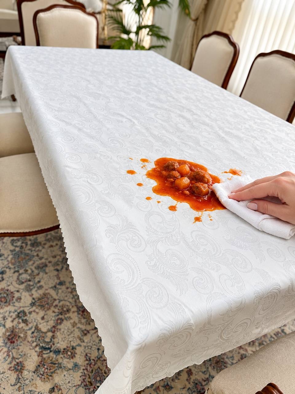 رومیزی ضدلک طرح سلین ترک